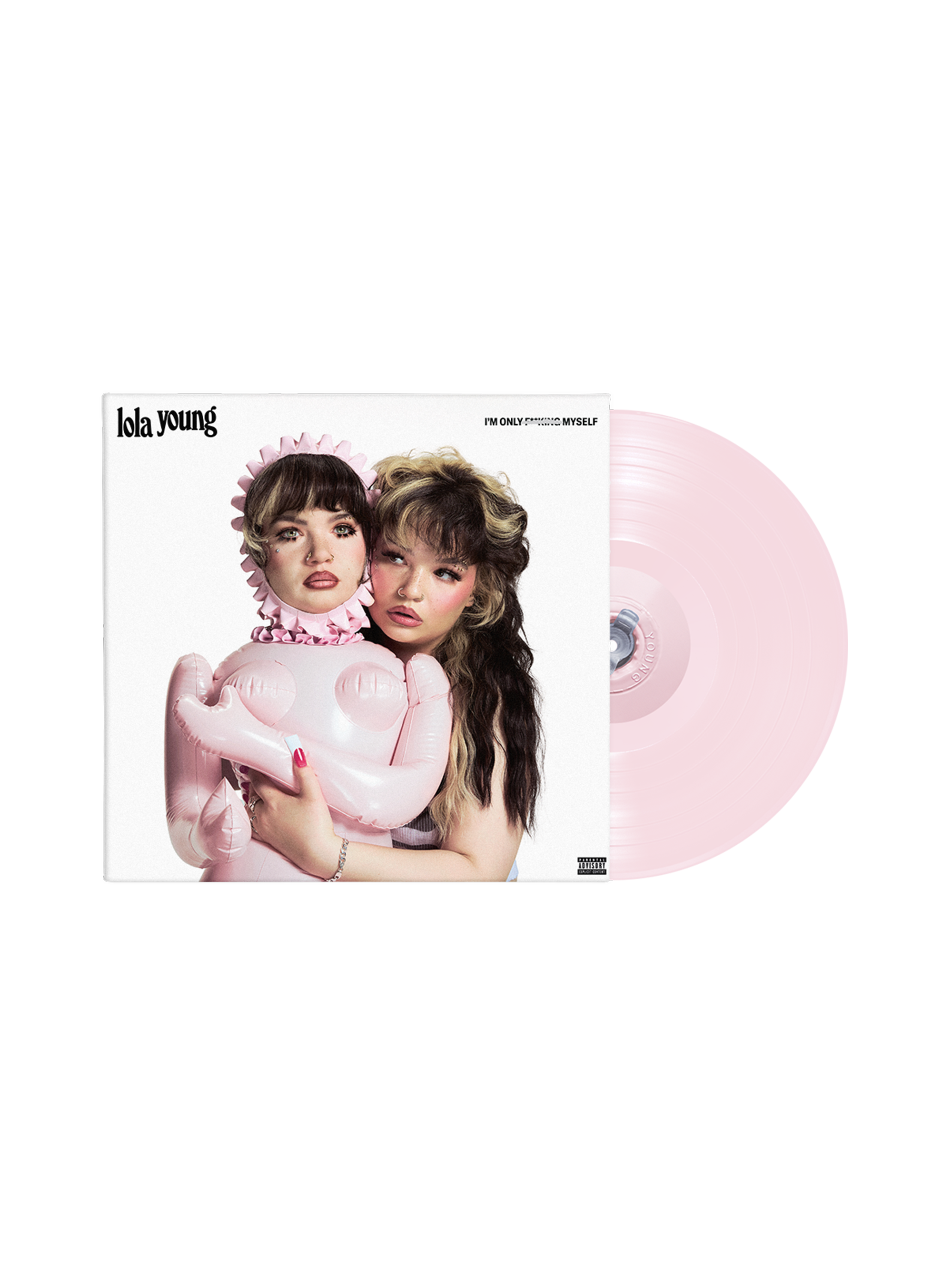 I'm Only F**king Myself: The Basic B*tch Edition (Nude Pink Vinyl LP) + signed art card LP Packshot